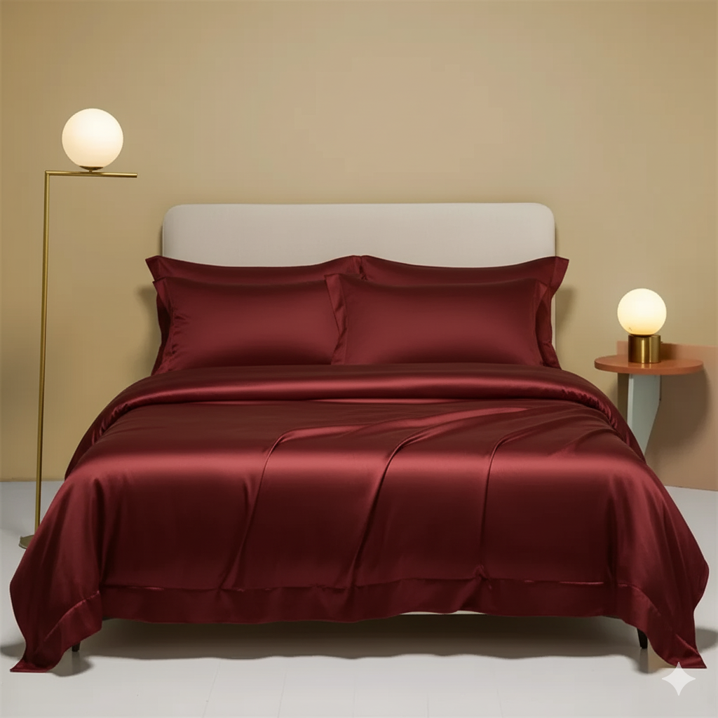 Housse de lit en soie de murier