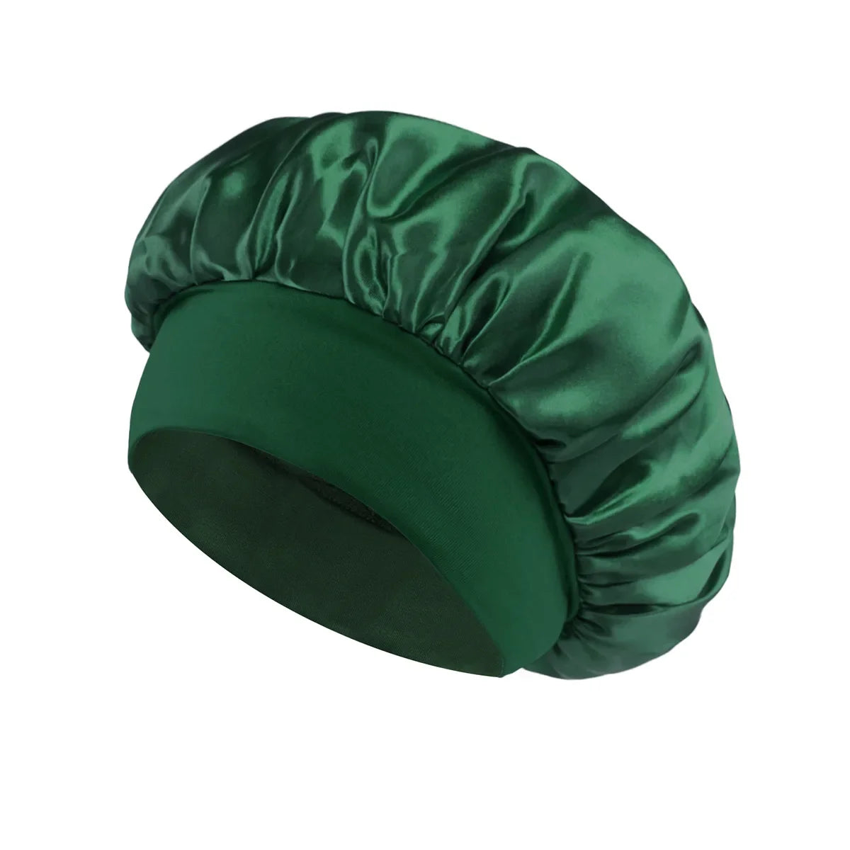 bonnet de nuit en soie cheveux bouclés