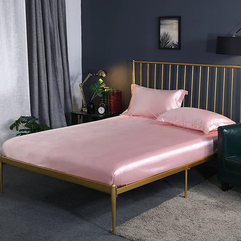 Satin bed cover