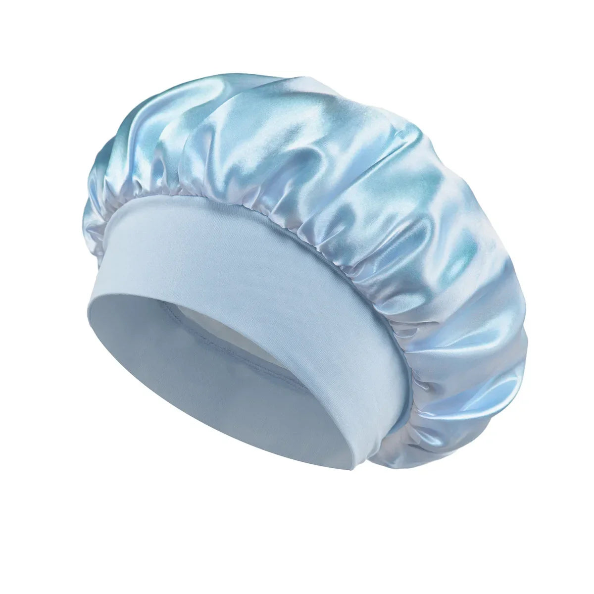 bonnet de nuit en satin avec attaches