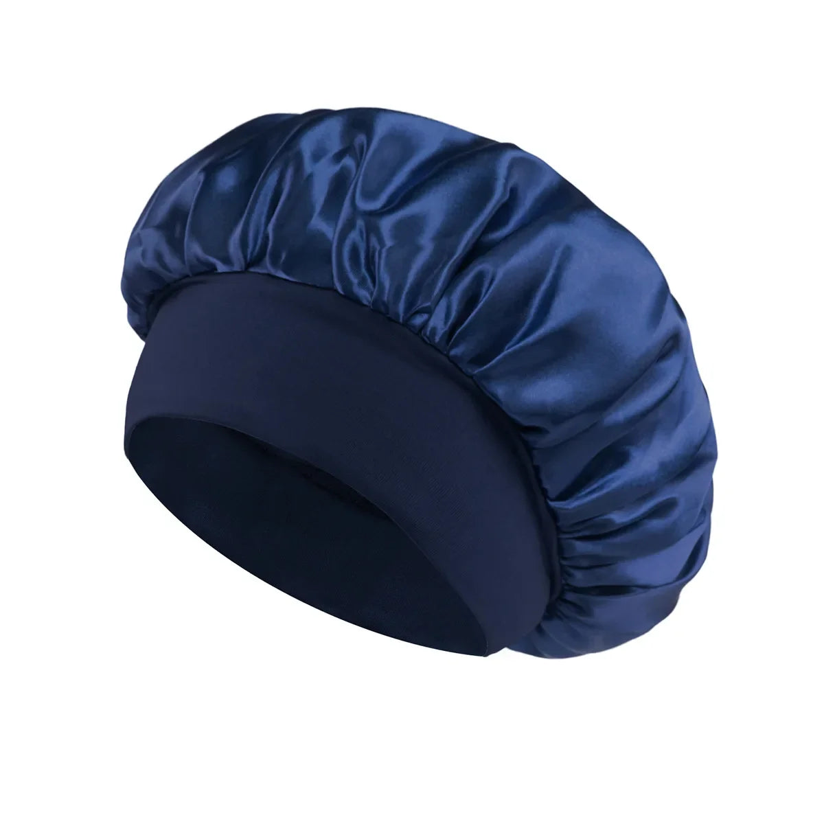 bonnet de nuit en satin avec attaches