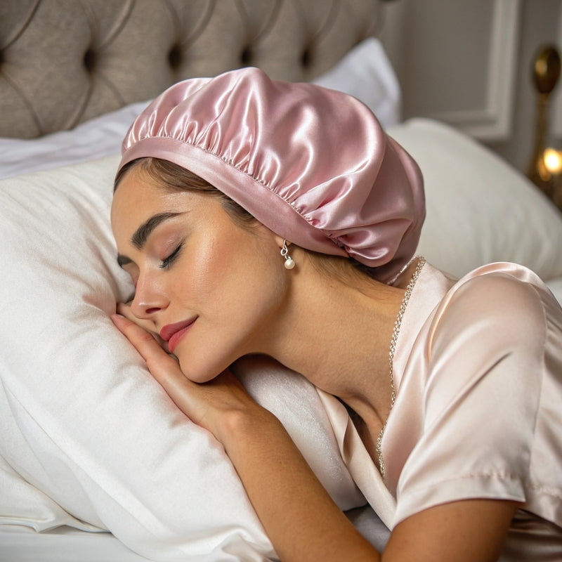 bonnet de nuit en satin