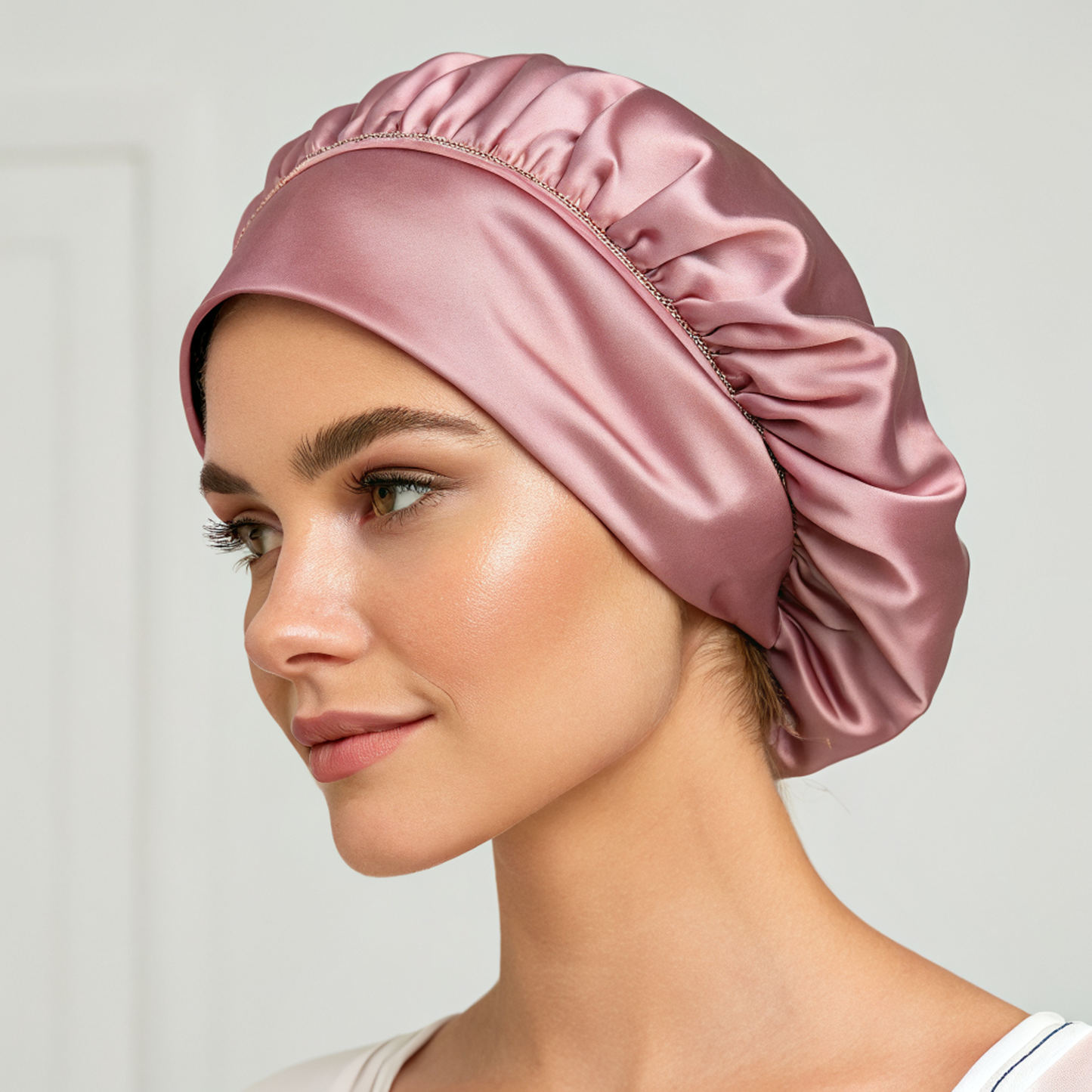 Bonnet de nuit en soie naturelle