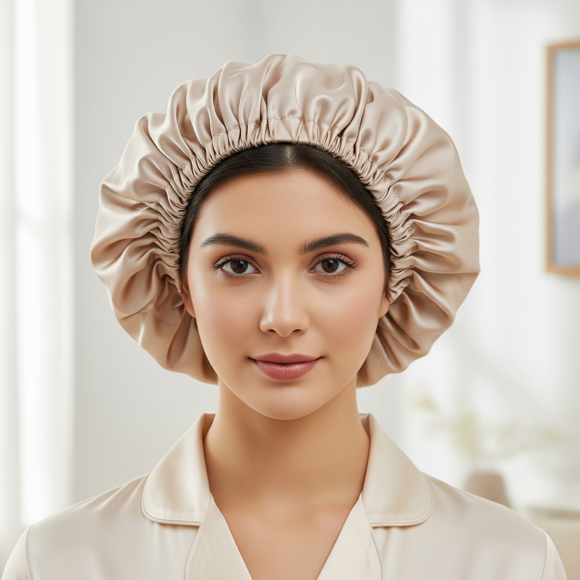 bonnet en soie de nuit