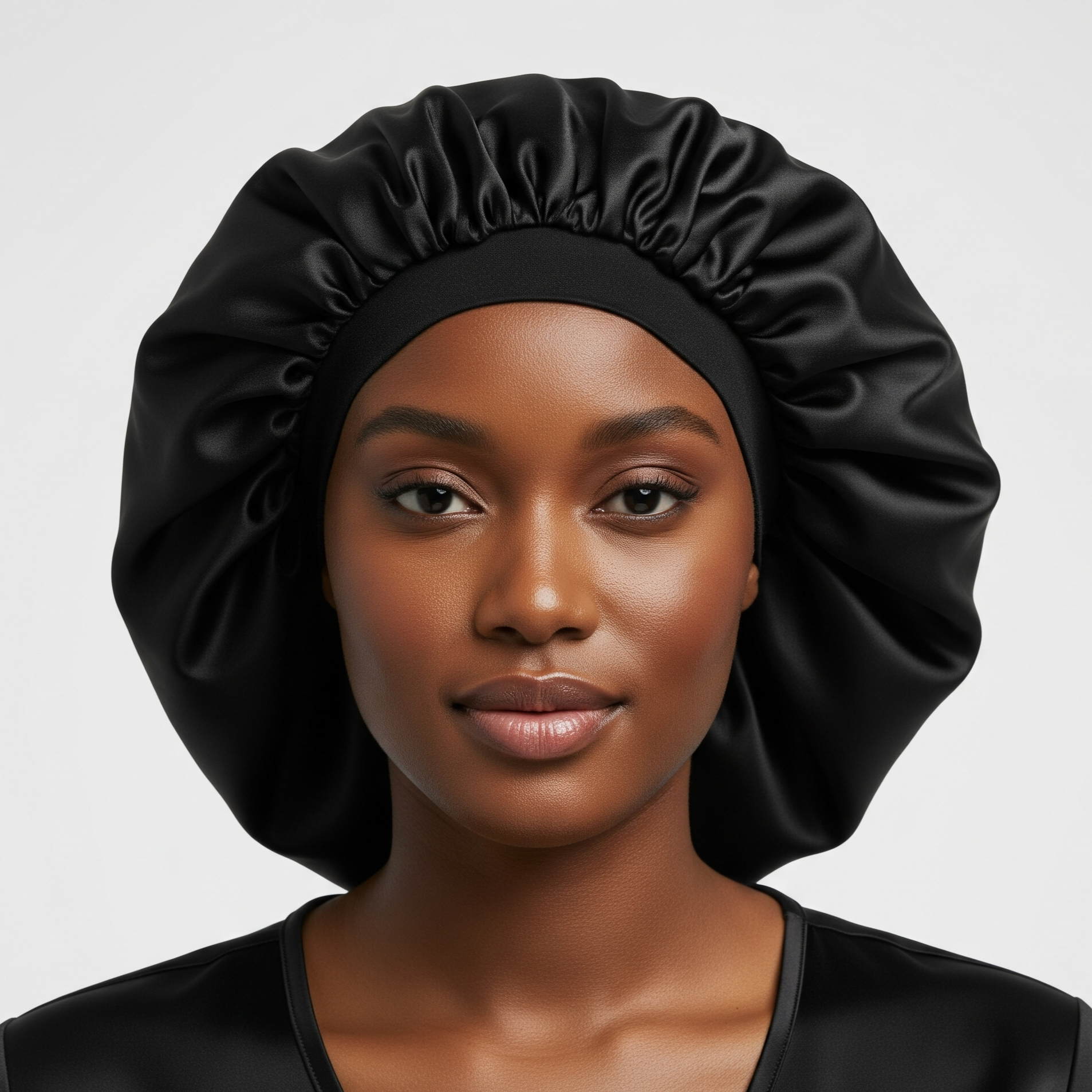 bonnet de nuit en satin femme