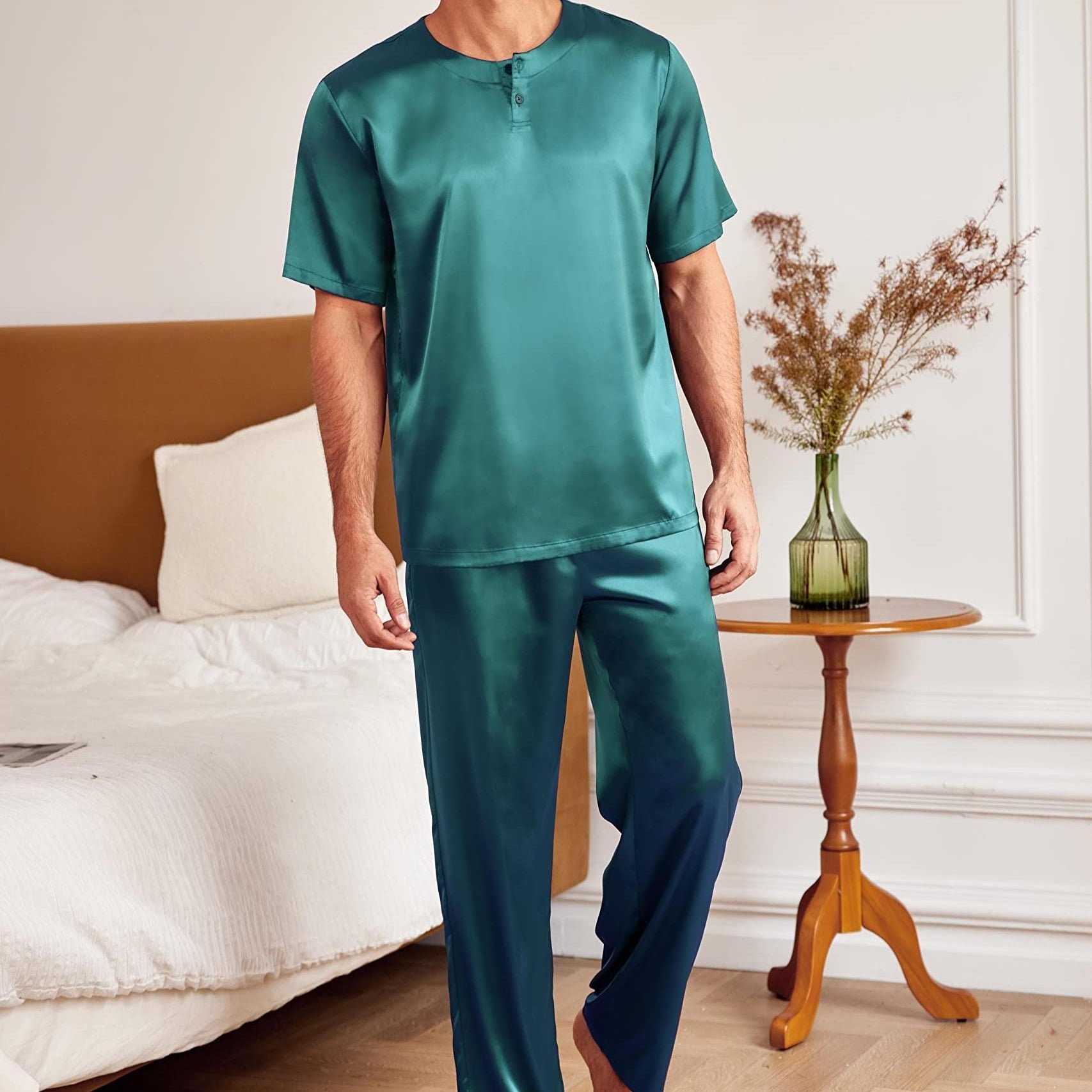 Pyjama en soie homme classique 