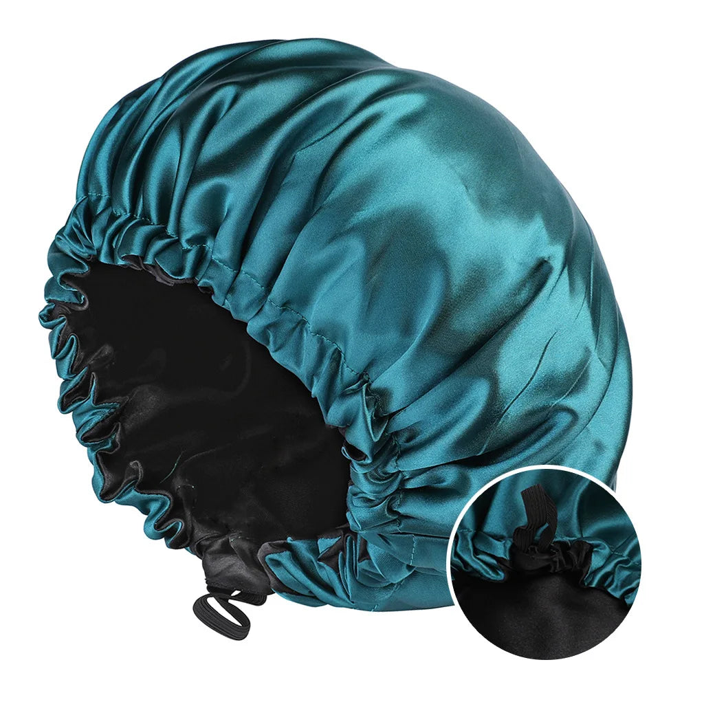 Bonnet de nuit en soie ajustable