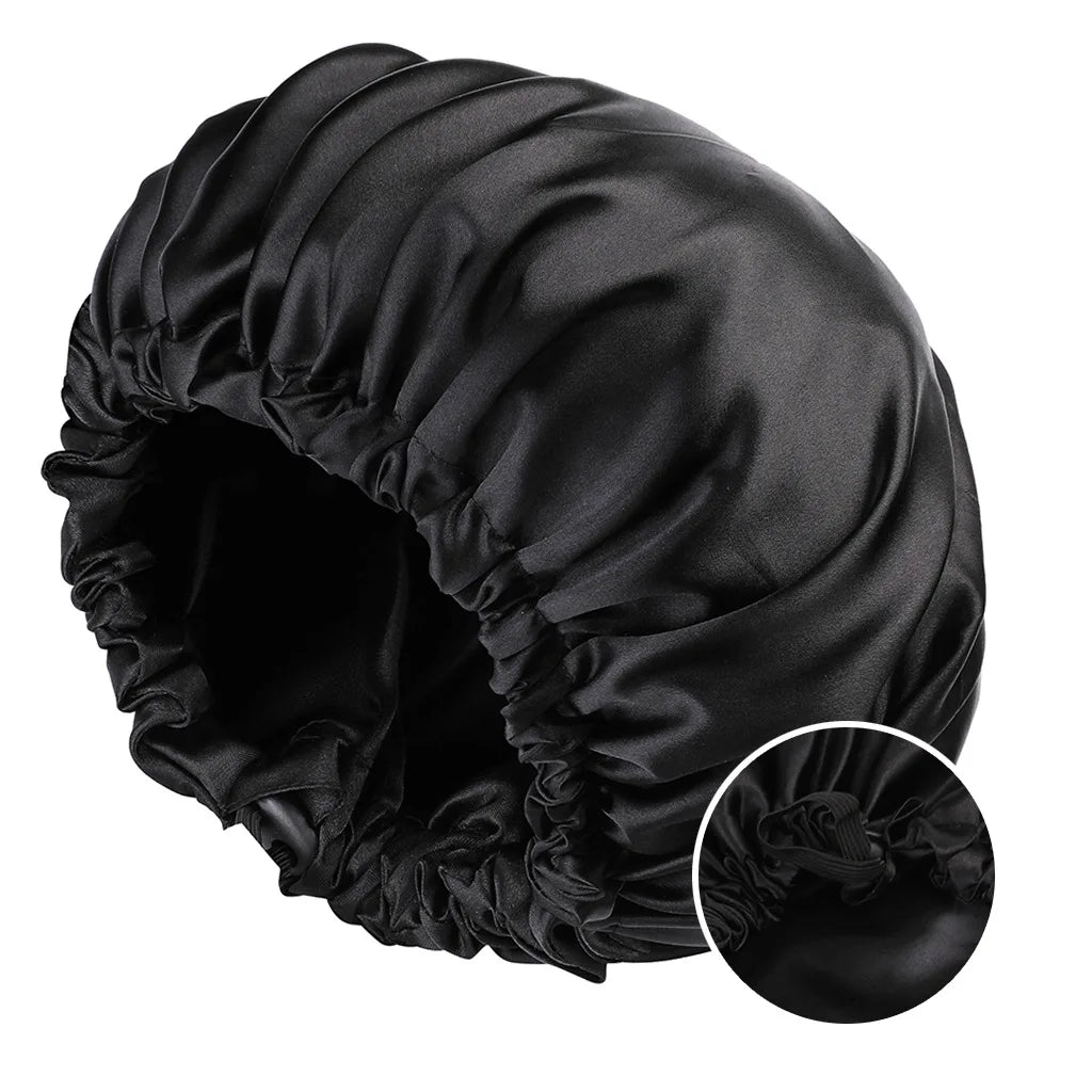 Bonnet de nuit en soie ajustable